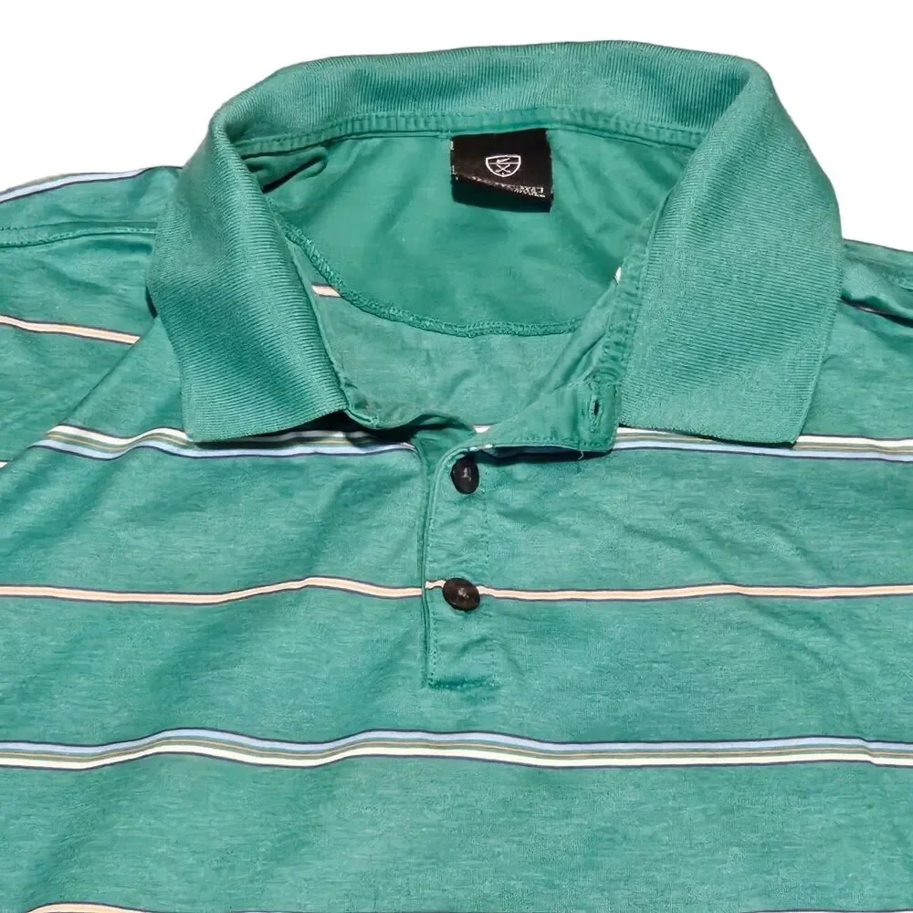 Nike Golf Men's Greet Striped Short Sleeve Polo Shirt Size XXL